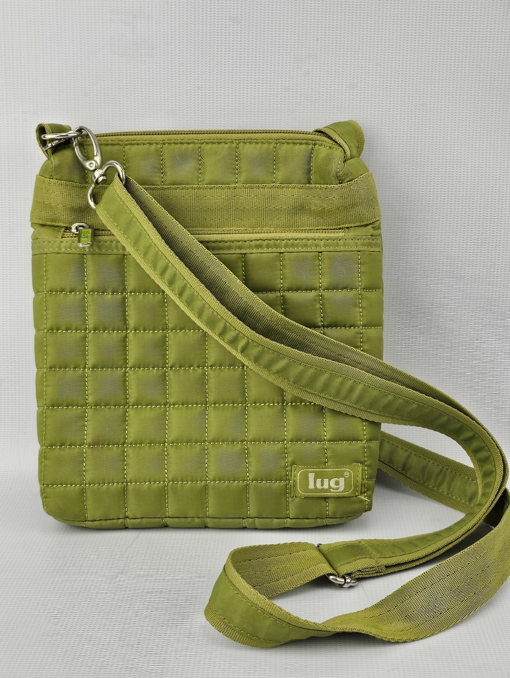 Lug Skipper Quilted Crossbody Shoulder Pouch Bag Small Green